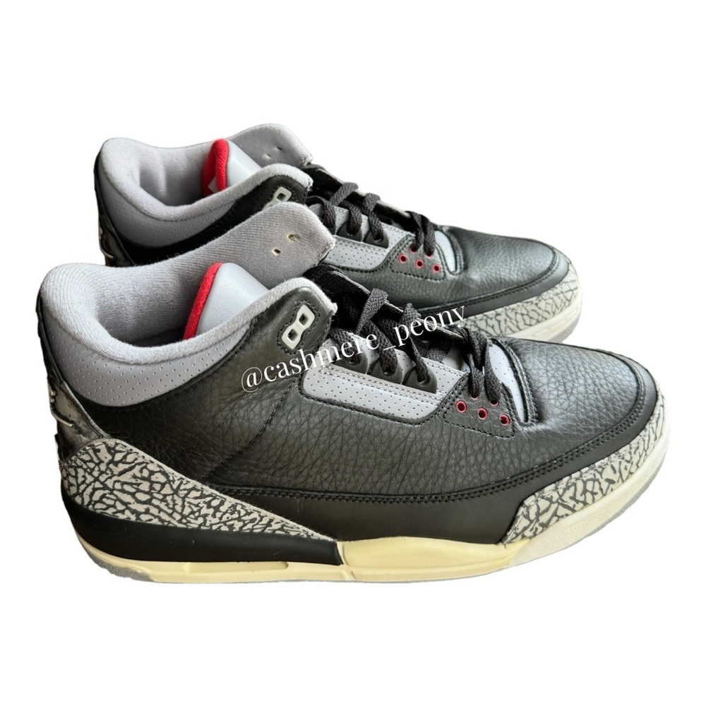 NIB Nike Air Jordan 3 Retro 2001 Black Cement 136064-001 Men Size 12 DEADSTOCK - Picture 4 of 13